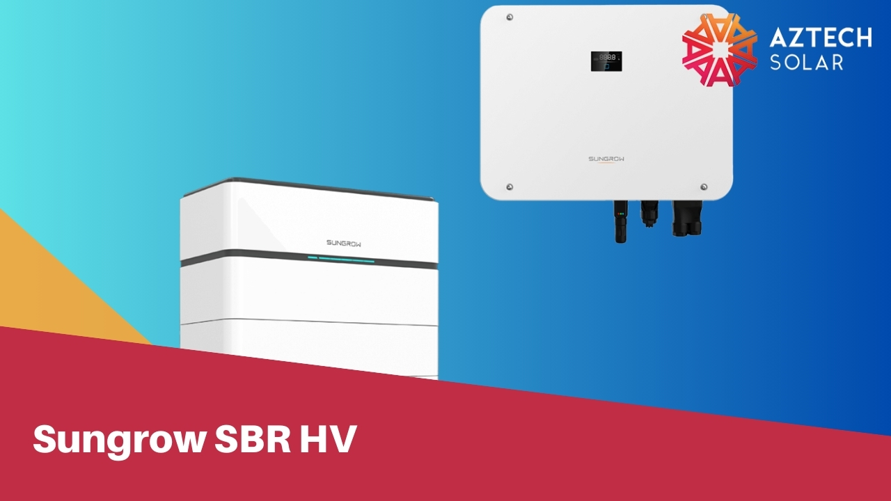 Sungrow SBR high-voltage modular battery stack installed beside a hybrid inverter