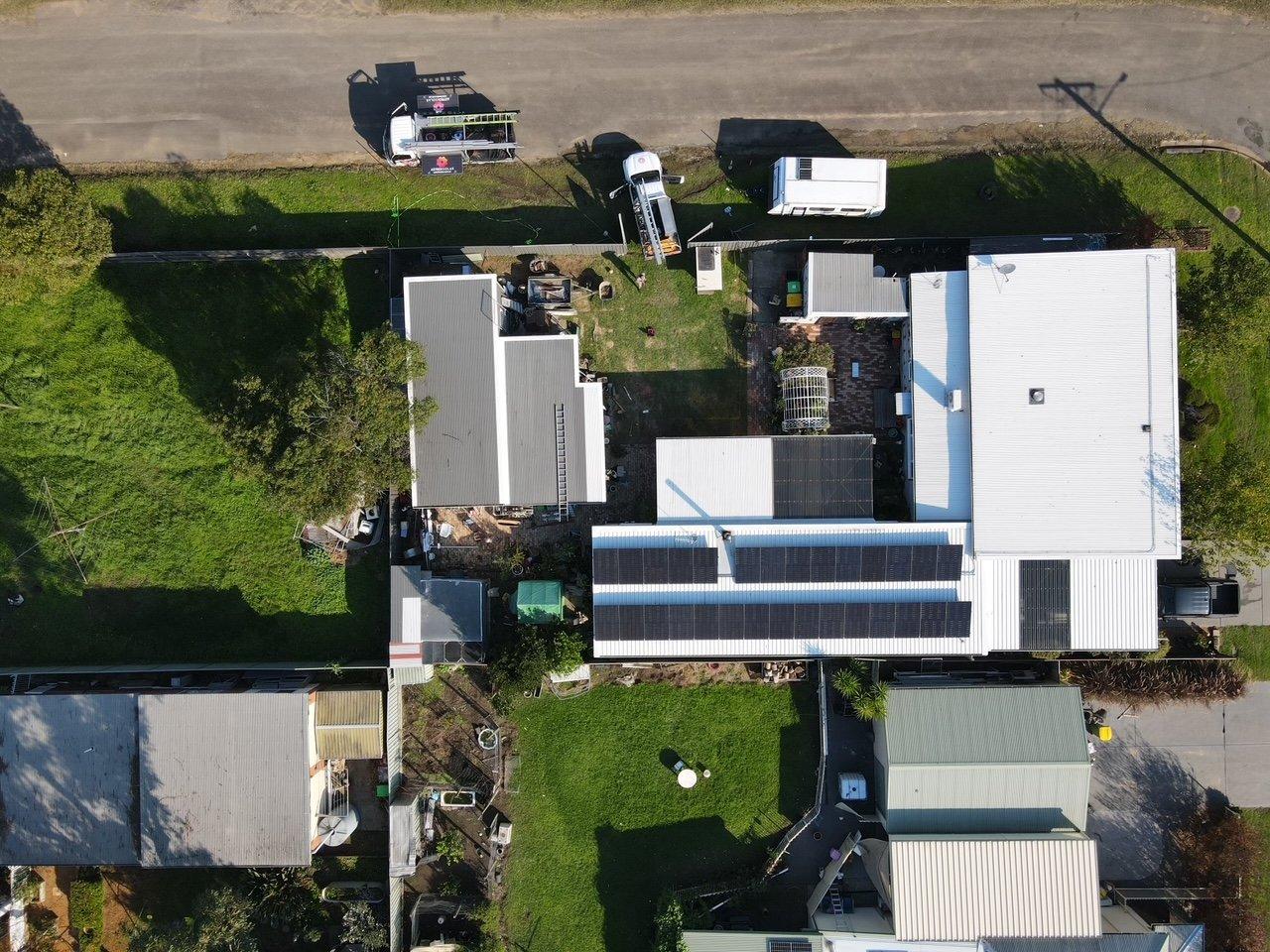 solar system installation on a house in Cessnock