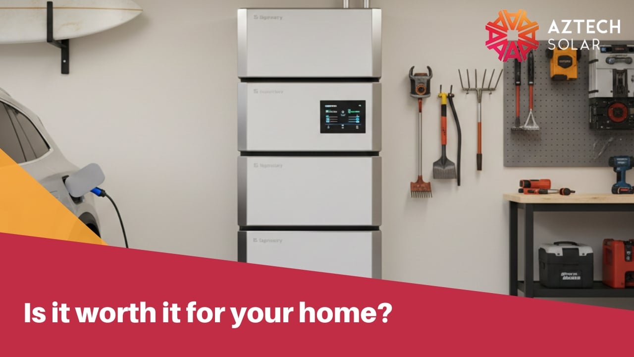 A sleek Sigenergy SigenStor battery stack installed in a modern Australian garage