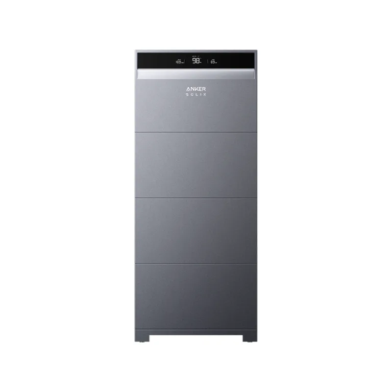 Anker SOLIX X1 system, grey stack with the hybrid inverter on top